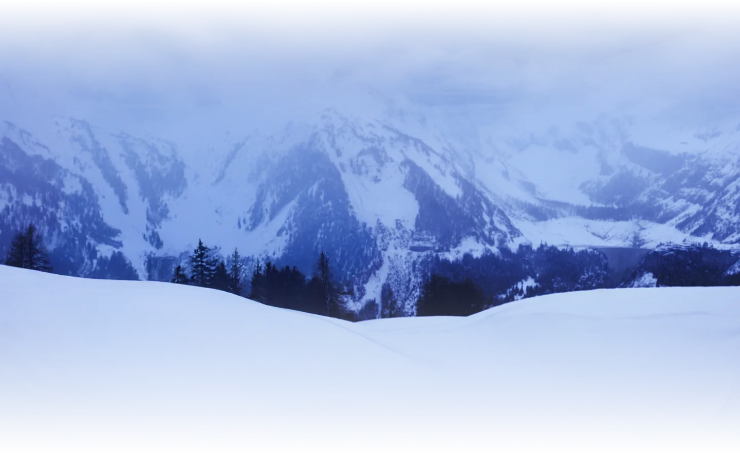 Fondo montañas heladas